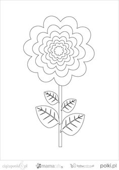 a flower that is outlined in black and white