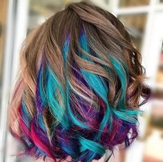 Underlights Hair, Peekaboo Hair, Violet Hair, Multicolored Hair, Ombré Hair, Bright Hair, Unicorn Hair, Hair Blog, Hair Images