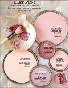 some pinks that are on top of each other and the words, blush pinks make for more than just a pretty face