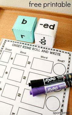 an easy printable spelling game for kids to practice letters and numbers