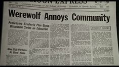 an old news paper with the words werewwoff anns community