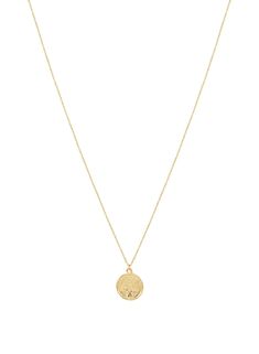 ALANA MARIA JEWELLERY - Featuring their plain chain, this gorgeous necklace is an everyday staple. This alluring design is the perfect touch to any outfit, exuding understated elegance this pendant necklace is timeless. 18 inches - 45.70 cm - Featuring our 14k gold-filled plain chain- Clasp fastening - Gold vermeil pendant Elegant Medallion Necklace On Clavicle Chain, Elegant Medallion Coin Necklace With Clavicle Chain, Elegant Medallion Necklace With Clavicle Chain, Minimalist Medallion Necklace With Round Pendant, Elegant Everyday Coin Necklace With Adjustable Chain, Elegant Coin Pendant Locket Necklace, Elegant Round Coin Pendant Locket Necklace, Delicate Initial Pendant Clavicle Necklace, Chic Round Tarnish Resistant Necklaces