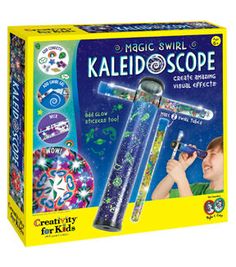 the magic swirl kalei scope is in its box and it's ready to be opened