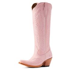 Cowgirl Princess, Knee High Western Boots, Tall Western Boot, Pink Cowgirl Boots, Cowgirl Look, Rodeo Outfits, Pink Cowgirl, 19th Birthday, Pink Boots