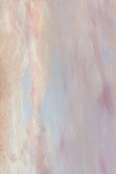 an abstract painting with pink and blue colors