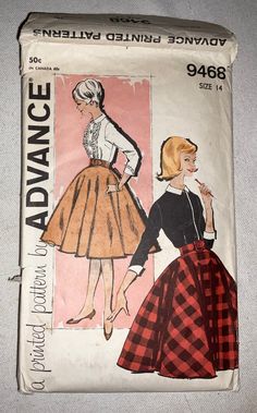 an old fashion sewing pattern for a woman's skirt