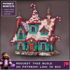 an image of a building made out of legos with the words, request this build on