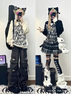 Dark Cutecore, Goth Kawaii Fashion, Subculture Fashion, Cute Japanese Fashion, Kawaii Outfit, Harajuku Shirt, Clothes Y2k, Alt Outfits