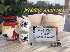 45th Sapphire Wedding Anniversary Gift Photo Frame Landscape