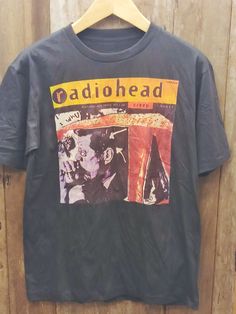 RADIOHEAD 100% Cotton New Vintage Band T-Shirt (Front View) - Vintage Band Shirts Radiohead 90s, Abi Logo, Vintage Band Shirts, Vintage Band T Shirts, Concert T Shirt, Concert Tshirts, Radiohead, Swaggy Outfits