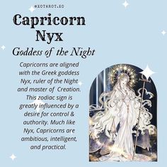 an image of a statue with caption from the book capricorn nyx