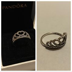 Sterling Silver Brand New Authentic Tiara Crown Ring Pandora Rings Princess, Heart Crown, Pandora Rings, Pandora Silver, Crown Ring, Pandora Jewelry, Tiaras And Crowns, Womens Jewelry Rings, Tiara