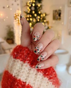 Nail Noel, Christmas Nails Easy, Christmas Nails Acrylic, Xmas Nails, Christmas Nail Designs