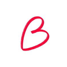 the letter b is drawn with a red marker