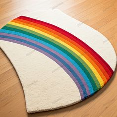 a multicolored rug on the floor