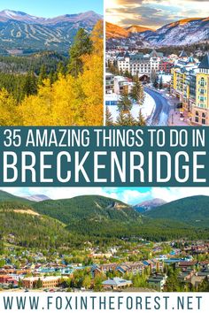 35 Amazing Things to do in Breckenridge + Secret Local Tips Breckenridge Colorado Winter, Colorado Bucket List, Colorado Travel Guide, North America Travel Destinations, Travel Wishes