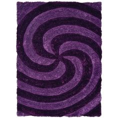 a purple rug with swirls on the bottom and black stripes in the middle, against a white background