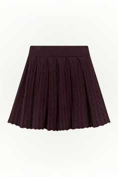 Mid-weight cable knit Covered elastic waist Mini length This cable knit mini skirt is a stylish addition to your wardrobe, crafted to complement its matching cardigan seamlessly. With its textured knit design, it adds dimension and warmth while maintaining a chic silhouette. Knit Mini Skirt, Knitwear Tops, Pinot Noir, Everyday Dresses, Textured Knit, Matching Dresses, Event Dresses, Knitting Designs, Cable Knit