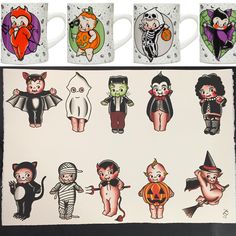 an assortment of halloween stickers on a white sheet