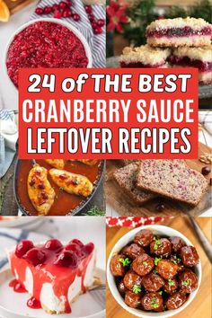 the best cranberry sauce leftover recipes for desserts, cakes and more