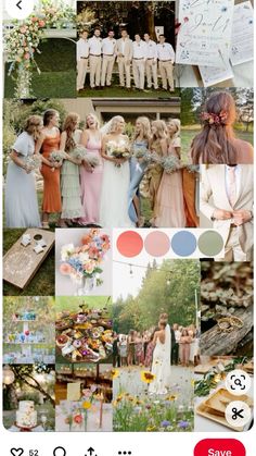 Wild Flower Forest Wedding, Spring Color Theme Wedding, Wedding Reception Summer, Meadow Aesthetic Wedding, July Wedding Palette, Spring Farm Wedding Colors, Backyard Wedding Wildflowers, Falling For Spring Wedding, Mountain Wedding Colors Summer