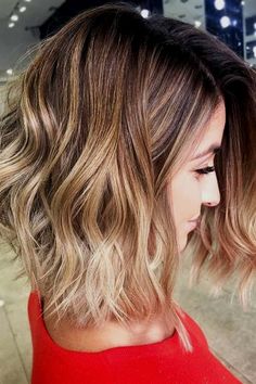 Warm Toned Layered Lob Hairstyle #brownhair #ombre #bob #OmbreHairBlonde Brown Ombre Hair Color, Blonde Ombre Hair, Ash Brown Hair Color, Purple Ombre Hair, Ombre Bob, Brown Hair Shades, Brown Ombre Hair, Ash Brown Hair, Ombre Hair Blonde