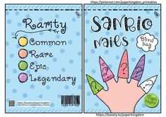 the front and back cover of an adult's hand with different colored nails on it