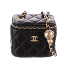 It's Almost New!! Chanel Bags Collection, Black Box Bag For Everyday Luxury, Black Luxury Box Bag For Everyday, Shopify Ideas, Chanel Vanity Bag, Chanel Items, Chanel Cosmetic Bag, Trip Fits, Chanel Vanity