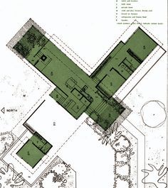 an architectural drawing shows the plan for a house