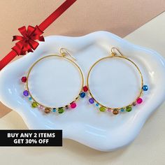 * Multicolor Hoop Earrings * ♦ Color: Multicolor, Gold ♦ Gift For: Mom, Daughter, Sister, Girlfriend, Wife  ♦ Occasions: Casual, Office, Party, Birthday ♦ Lead and Nickel Compliant ♥ Be ready to get lots of compliments ♥ ♦ More from us  https://www.etsy.com/shop/ONYUK ♦ Instagram: https://www.instagram.com/onyuk_/ ♦ Facebook: https://www.facebook.com/SHOPONYUK ♥ Your order means a lot to me ♥ Hoop Earrings Big, Earrings Big, Earrings Trendy, Hoop Earrings Gold, Minimalist Gifts, Earrings Hoop, Gold Gift, Office Party, Fuchsia Color