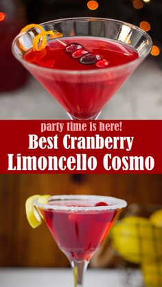 party time is here best cranberry limoello cosmo