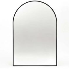 an arch shaped mirror is shown against a white background