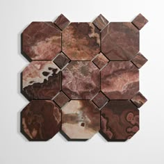 an assortment of marble tiles arranged in a hexagonal pattern