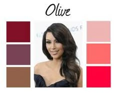 If you have olive skin use these colours in your makeup and clothing palette Olive Skin Tone Clothes, Makeup For Olive Skin Tone, Color Palette Hair, Pale Olive Skin Tone, Makeup For Olive Skin, Light Olive Skin Tone, Olive Skin Tone Makeup, Fair Olive Skin, Olive Skin Makeup