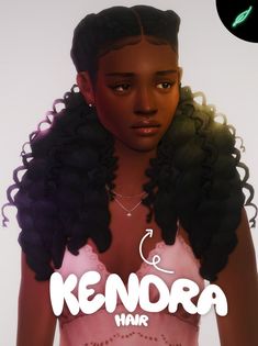 🌷~kendra~ hair! 🌷 | Patreon Sims 4 Curly Hair, Sims 4 Black Hair, Sims Packs, Free Sims 4, Basic Girl, Sims 4 Mm Cc, Tumblr Sims 4, Sims 4 Mm, Sims 4 Toddler