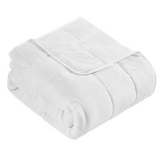 an image of a white comforter on a white background with clipping for text