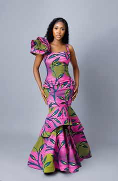 African Kente Dresses Ghana, Liputa Dress, Kente Dresses, African Evening Dresses, Dress African Print, Elegant Evening Dress, Double Layer Dress, Lighting Pattern, African Outfits