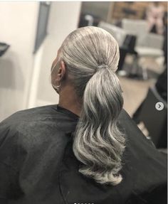 Styles For Women Over 60, Wavy Bundles, Ashy Hair, Puff Ponytail, Gray Hair Styles, Grey Hair Inspiration