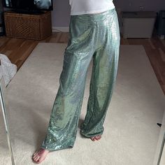 Nwot. Purchased For The Worlds Largest Disco And Never Got Tickets. Super Fun And Funky. Inseam: 30” Rise: 13” Waist (Across): 14” Open To Reasonable Offers. Minimalistic, Low Waste Packaging. Ships Quickly. Major Discount On Bundles + Only Pay For Shipping Once. Shop Sustainably & Save, Shop Secondhand! Red Wide Leg Trousers, Festival Trousers, Yellow Pants, Low Waste, Top Pants Set, Green Pants, Floral Pants, Wide Leg Denim, Womens Plaid