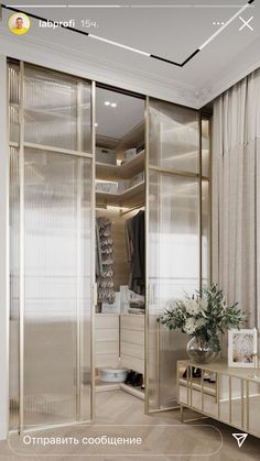 Sliding wardrobe design modern luxury with mirror |Modern almirah designs bedrooms clothes cabinets Seperate Closet Ideas, Glass Doors Wardrobe, Translucent Wardrobe Design, Closet Glass Door Ideas, Walk In Closet Glass Doors, Mirror In Walk In Closet, Wardrobe Design Modern Luxury, Sliding Wardrobe Design Modern, Rustic Bed Design