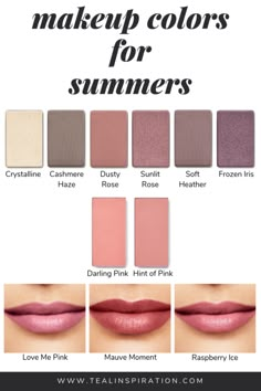 Soft Summer Eyeshadow, True Summer Color Palette Outfits, Cool True Summer, Soft Summer Makeup, Summer Eyeshadow