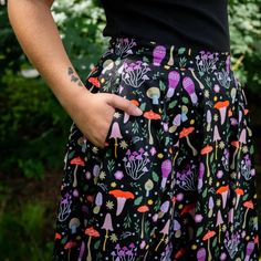 Millie Rose Mushroom Skirt, Size 2x. New With Tags. Super Skirt Full Fit & Flare Skirt In Adorable Mushroom Print, Has Pockets And Zips Up The Back. 97% Cotton 3% Elastane Mushroom Skirt, Mushroom Print, Fit And Flare Skirt, Rose Black, Skirt Fits, Women Skirts Midi, Flare Skirt, Fit & Flare, Midi Skirt