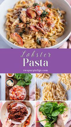 Lobster Pasta Lobster Pasta Recipe, Lobster Recipe, Lobster Pasta, Sun Dried Tomato Sauce, Creamy Pasta Sauce, Garlic Spinach, Fresh Lobster, Creamy Garlic Sauce, How To Cook Lobster