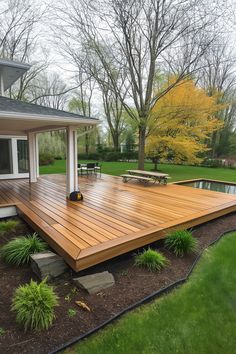 6 floating deck ideas Small Backyard Decks, Pool Pavilion, Deck Designs Backyard, Backyard Pavilion, Backyard Remodel, Decks Backyard, Backyard Deck, Outdoor Decor Backyard, Deck Ideas