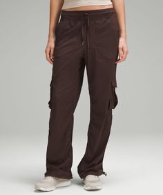 Dance Studio Relaxed-Fit Mid-Rise Cargo Pant | Women's Pants | lululemon Studio Pants, Tennis Shop, Michelle Yeoh, Pants Brown, Short Coat Jackets, Cargo Pants Women, Cargo Pant, Dance Studio, New Version