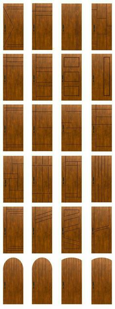 an image of wooden doors with different angles and sizes to choose the right door size