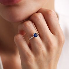 Your Sapphire Engagement Ring is stylish, dainty and pretty ideal for everyday use. Details of solid gold handmade Blue Gemstone Ring are very eye-catching. It is a great gift for your loved ones. This jewelry will be an indispensable piece of yours. This meaningful Sapphire Solitaire Ring with high quality handwork will be a legacy you can leave to your family its.  * Sapphire Diamond Ring Details * Material / Gold Kt:  14K (585), 18K (750), 8K (333) * Available Gold Colors: Yellow Gold, White Elegant Sapphire Crystal Ring With Diamond, Elegant Sapphire Crystal Diamond Ring, Sapphire Birthstone Ring In 14k Gold, Elegant Sapphire Diamond Ring For Promise, Elegant Sapphire Diamond Promise Ring, Elegant Sapphire Ring With Halo Setting As Gift, Elegant Sapphire Crystal Ring With Halo Setting, Elegant Sapphire Birthstone Ring For Promise, Elegant Ethical Sapphire Promise Ring