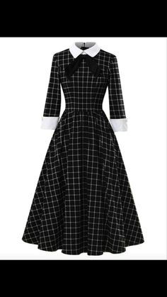 Spring Midi Dress, Retro Inspired Dress, Dress Half Sleeve, Snowflake Dress, Atomic Retro, Robes Vintage, Jane Clothing, Checkered Dress, Half Sleeve Dresses