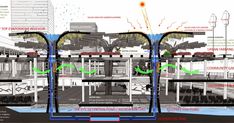 an architectural diagram shows the various parts of a building and how they are connected to each other