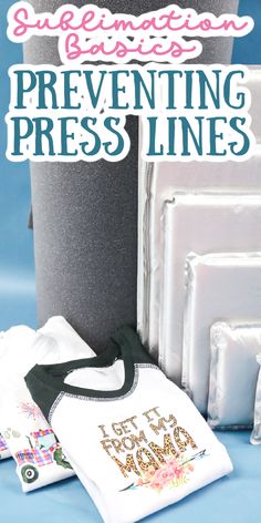 some items that are sitting next to each other on a blue background with the words preventing press lines